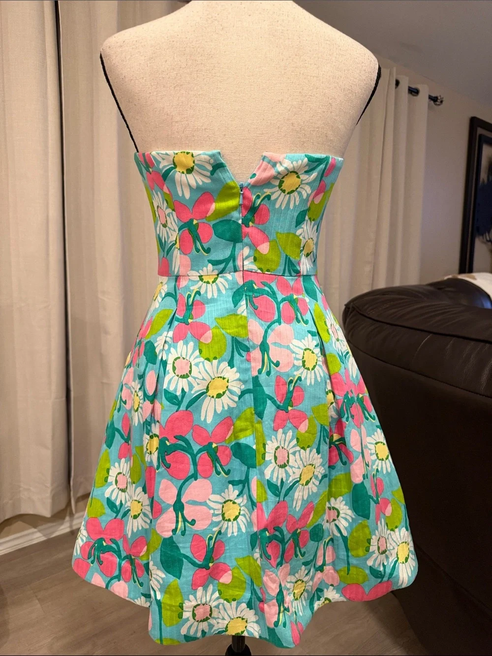 Lilly Pulitzer Turquoise Mini Dress. - Picture 4 of 16
